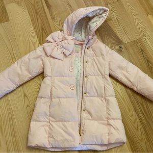 Kate Spade Size 6 girl pink bow coat